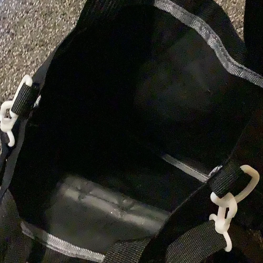 Lanshiyabag black nylon tote/crossbody